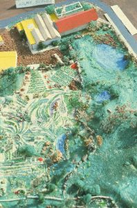 Model of The Farm: View South To Freeway ©1977 Bonnie Ora Sherk