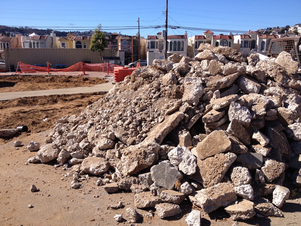 At the Rear Yard of James Denman Middle School.