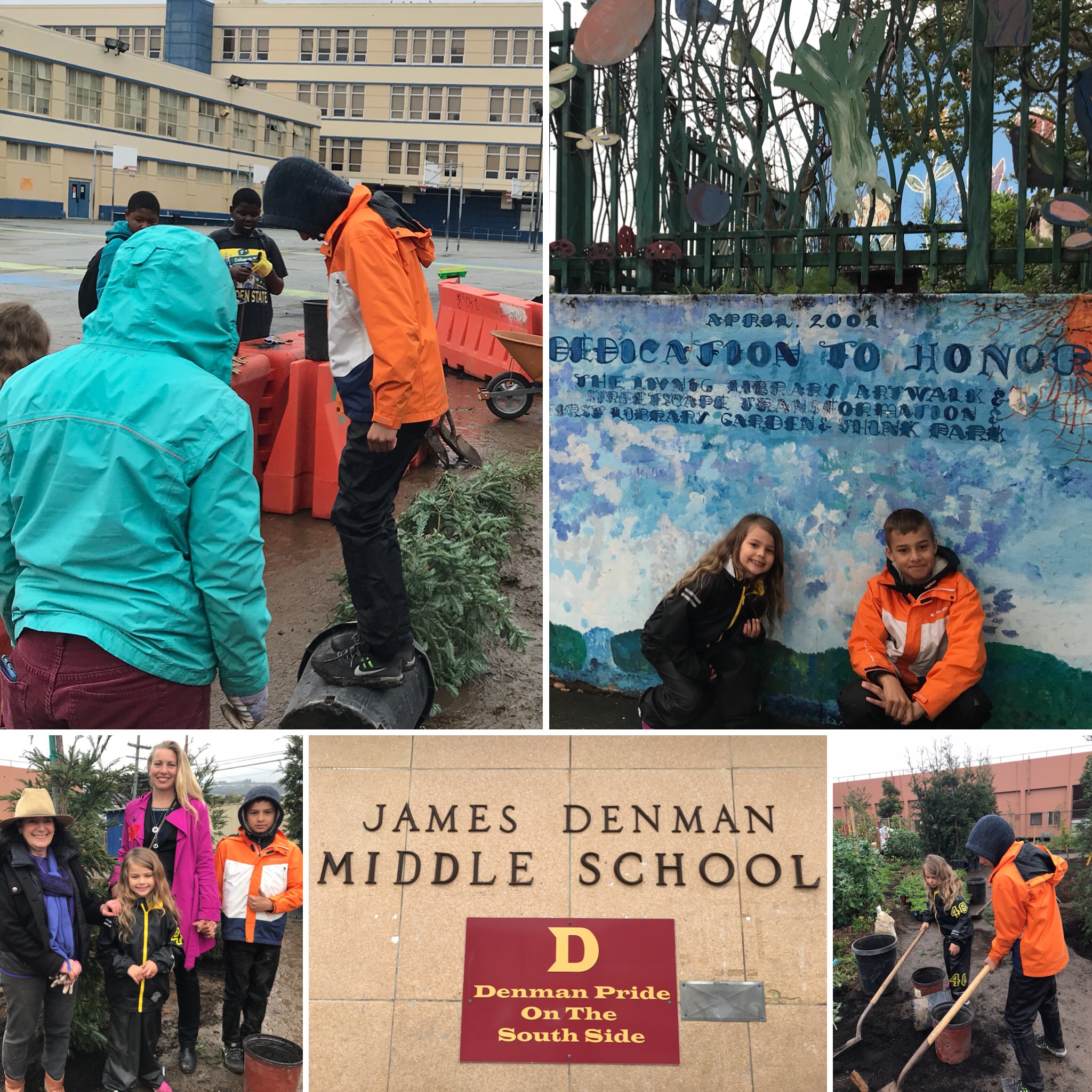 Planting at James Denman Middle School