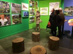 Visitors at Bonnie Ora's installation at PAV