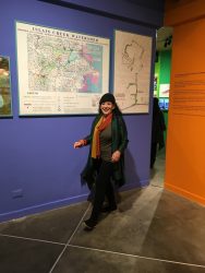 Bonnie Ora with her installation