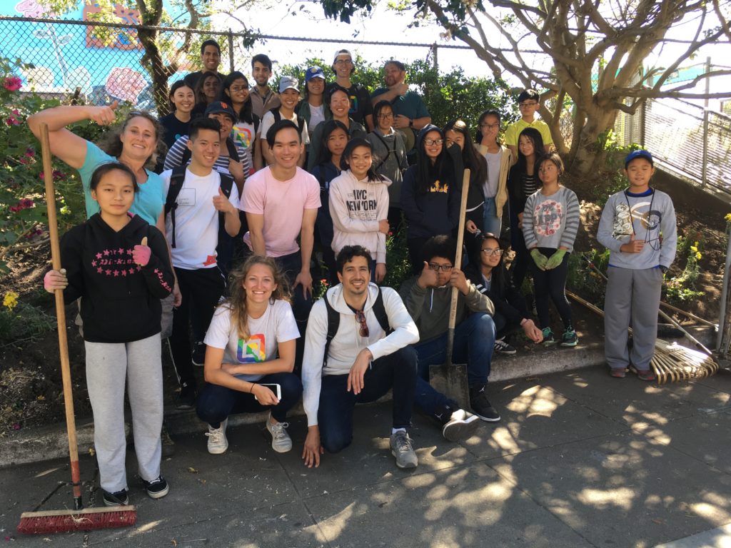 Volunteers in the Lower Garden of OMI/ Excelsior Living Library & Think Park