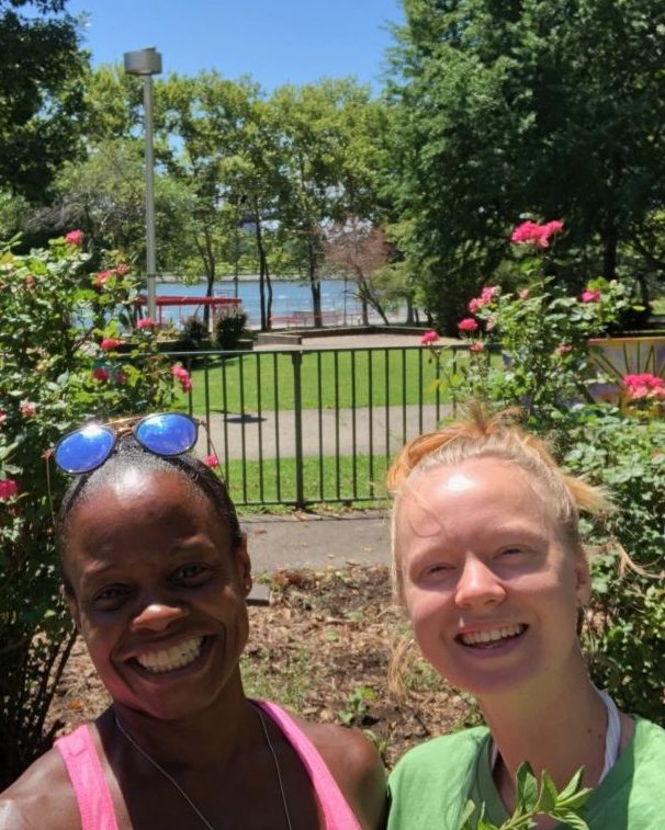 China and Emma at RI Living Library Think Park