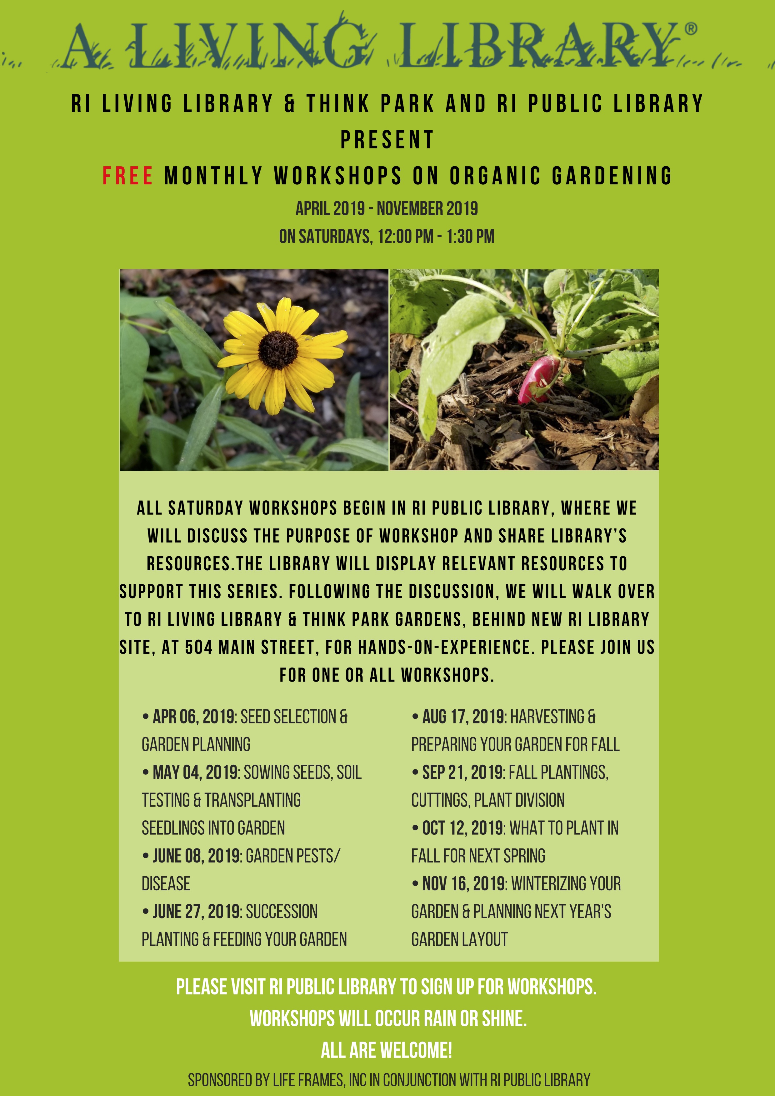 Free monthly workshops on organic gardening_Roosevelt Island Living Library & Think Park