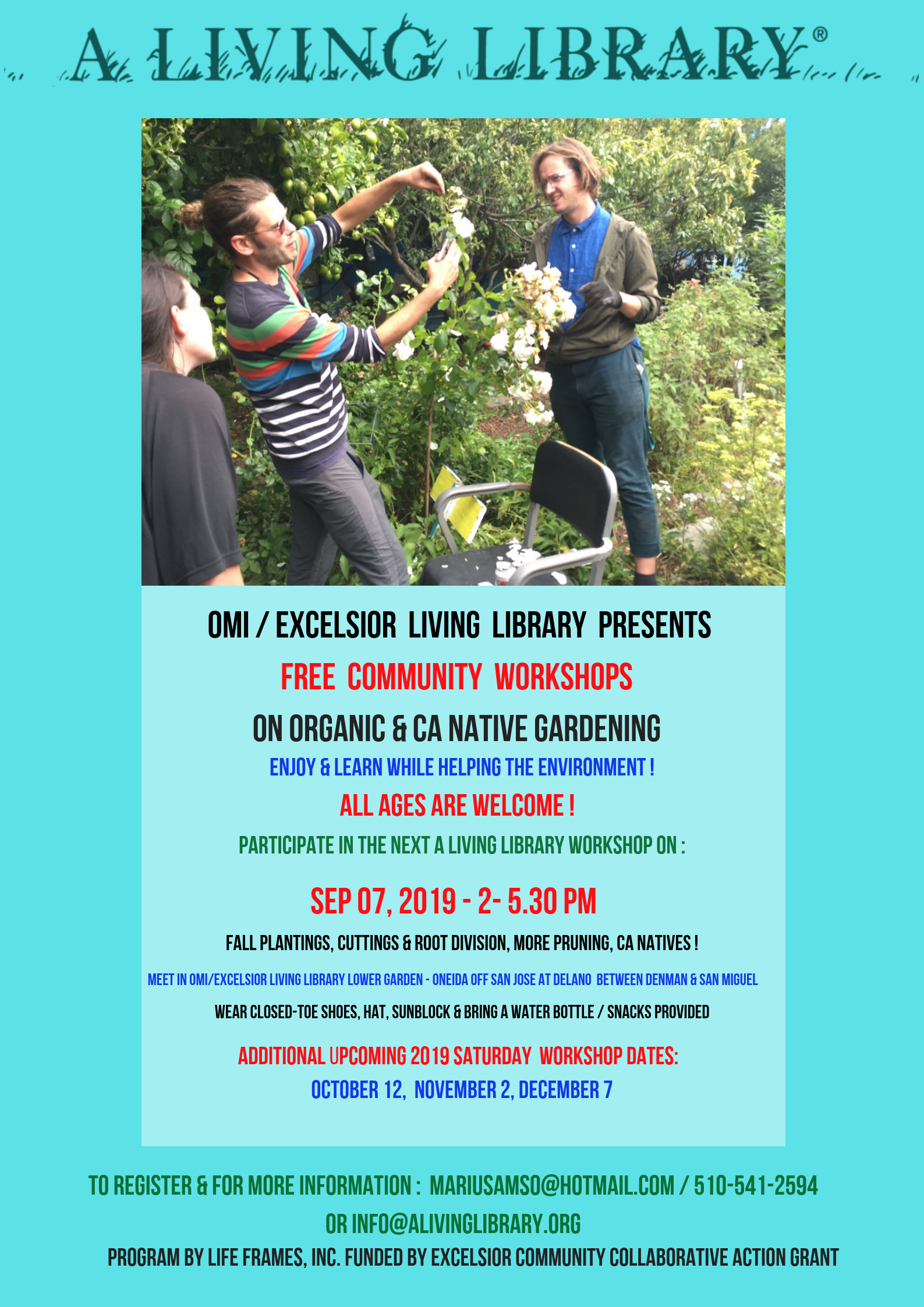 FREE Organic Gardening & CA Native Workshop